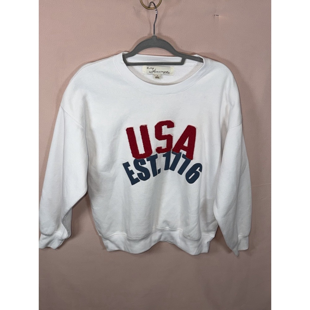 Vintage Havana White USA 1776 Crewneck  Oversized Sweatshirt Size Small